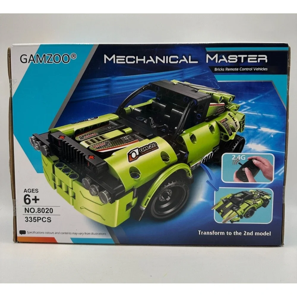 NEW Gamzoo Mechanical Master 2 in 1 Brick Building Remote Control Vehicle 6+